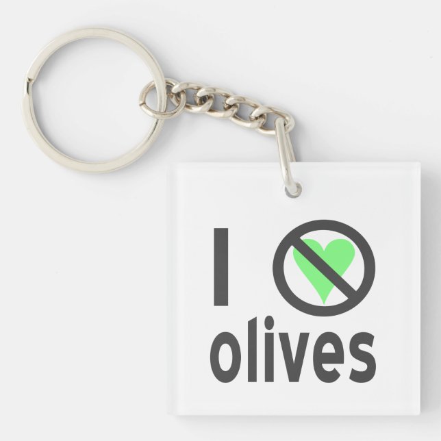 I Hate Olives No Love Keychain (Front)