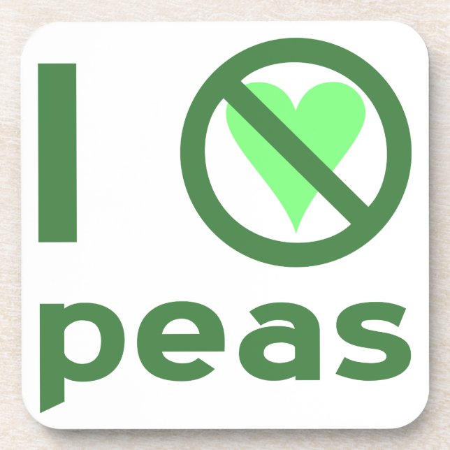 I Hate Peas Coaster (Front)