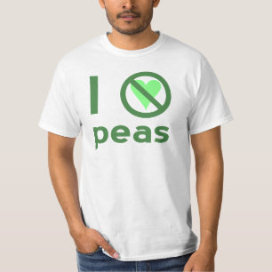 I Hate Peas Green Text T-Shirt