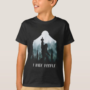 I Hate People Bigfoot Funny Bigfoot Camping Gift T-Shirt