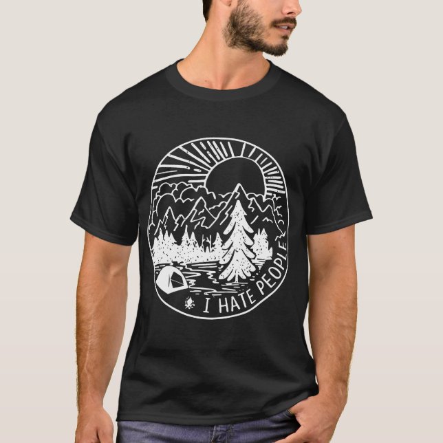 I hate people camp t-shirts (Front)