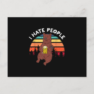 I Hate People - Funny Camping Trekking Outdoor Postcard