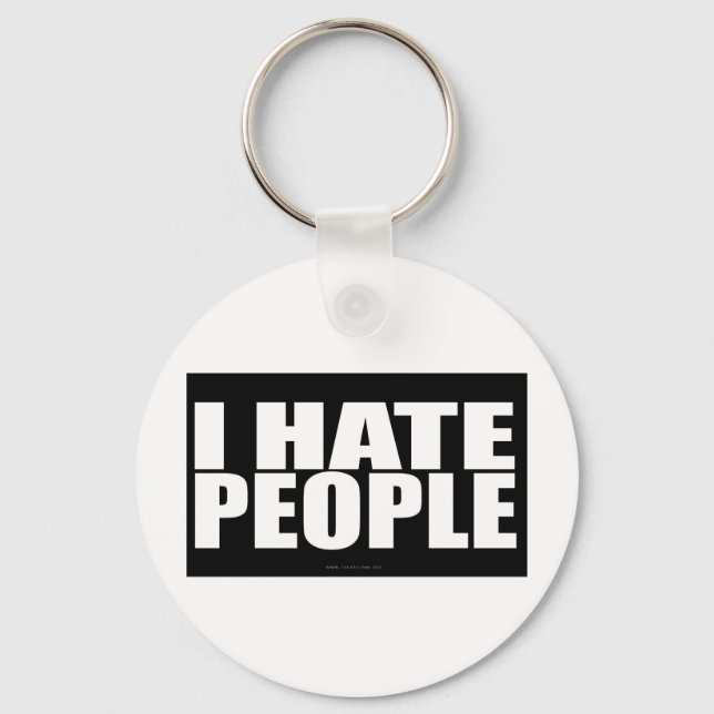 I HATE PEOPLE KEYCHAIN (Front)