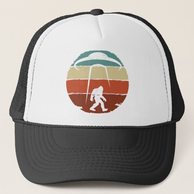 I Hate People Offensive Humorous Bigfoot Trucker Hat (Front)