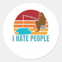 I Hate People Shirt Funny Bigfoot