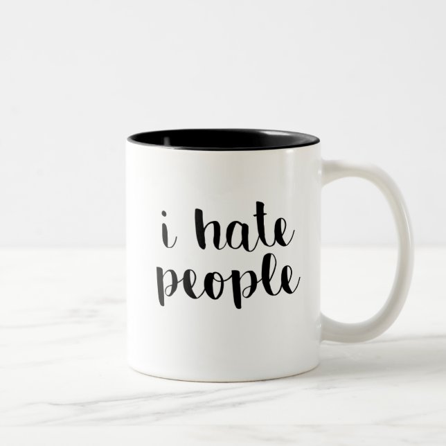 I Hate People Two-Tone Coffee Mug (Right)