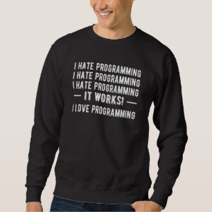 I Hate Programming Coding Developer Coder Programm Sweatshirt