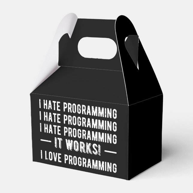 I Hate Programming - Funny Programmer II Favor Box (Front Side)