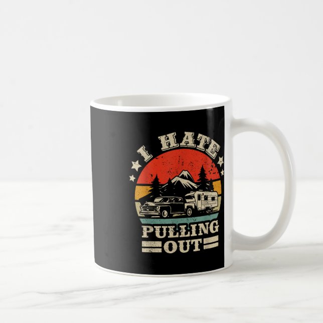 I Hate Pulling Out Funny Camping Trailer Retro Tra Coffee Mug (Right)