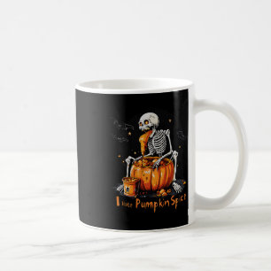 I Hate Pumpkin Spice Funny Fall Skeleton Halloween Coffee Mug