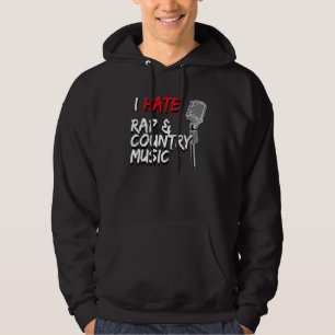 I Hate Rap and Country Music Vintage Microphone Hoodie