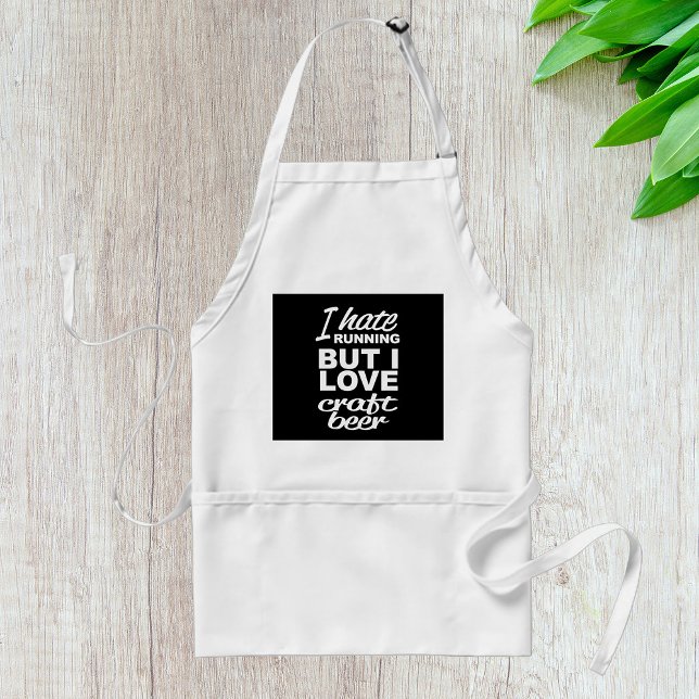 I Hate Running But I Love Craft Beer  Standard Apron (Creator Uploaded)