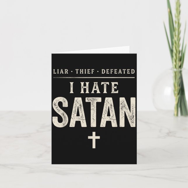 I Hate Satan Card (Front)