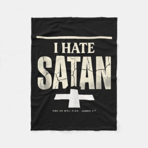 I Hate Satan Fleece Blanket