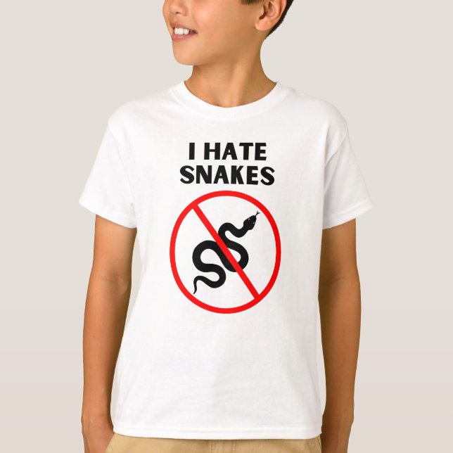 I hate snakes T-Shirt (Front)