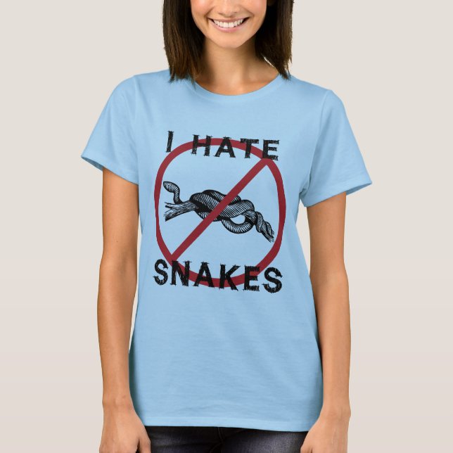 I Hate Snakes T-Shirt (Front)