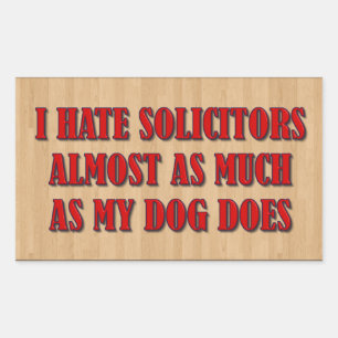 I Hate Solicitors Sticker