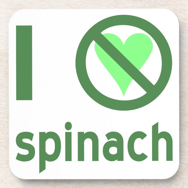 I Hate Spinach Coaster (Front)