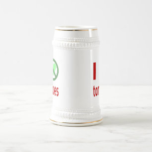 I Hate Tomatoes No Love Beer Stein