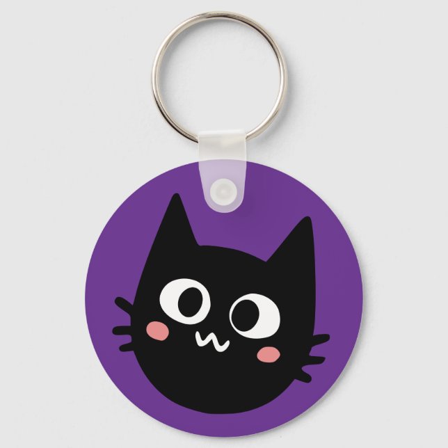 I Have A Cat Waiting Contact Keychain (Front)