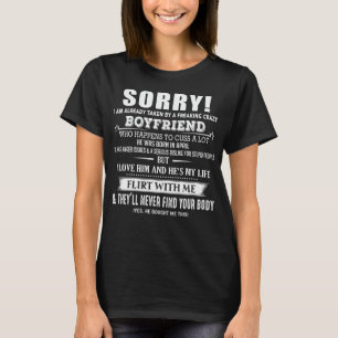 I Have A crazy boyfriend He Was Born in April T-Shirt