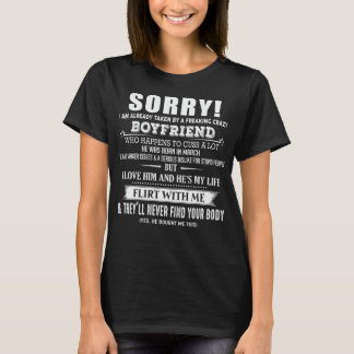 I Have A crazy boyfriend He Was Born in March T-Shirt