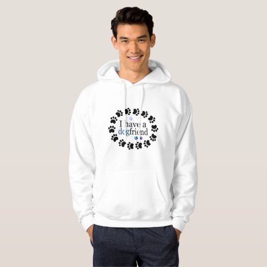 "I have a dog friend" cozy hoodie
