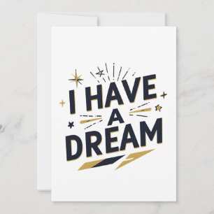 I Have a Dream Inspirational Typography Design Holiday Card