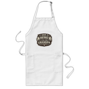 I Have a Hero I Call Him Grandpa – Vintage Design Long Apron