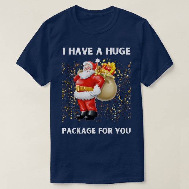 I Have A Huge Package For You christmas T-Shirt (Design Front)