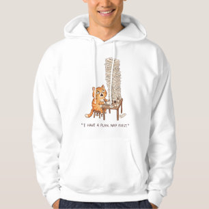I Have a Plan Nap First Funny Overworked Orange Ca Hoodie