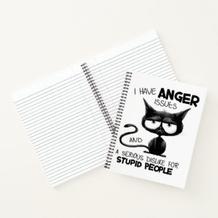 I Have Anger Issues Funny Cat Lover Gift  Notebook