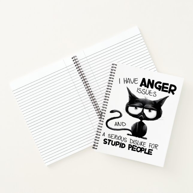 I Have Anger Issues Funny Cat Lover Gift  Notebook (Inside)