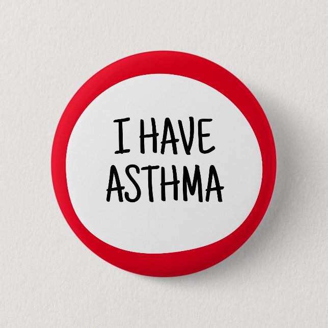 I have Asthma, Hidden Disability Awareness 2 Inch Round Button (Front)