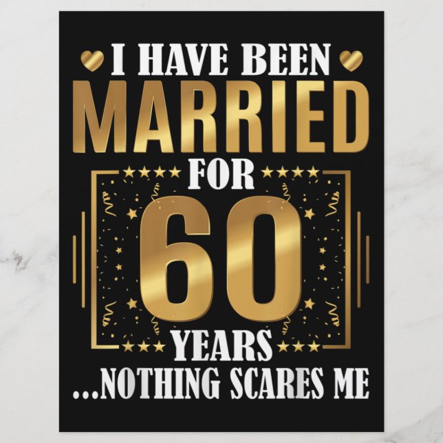 I Have Been Married for 60 Years  60th Wedding Flyer (Front)