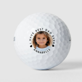 I HAVE BEST DAD EVER PHOTO GOLF BALLS