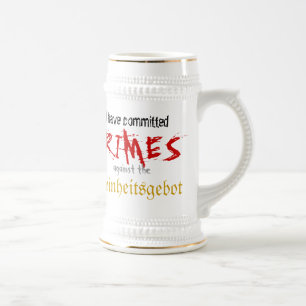 I have committed crimes against the Reinheitsgebot Beer Stein