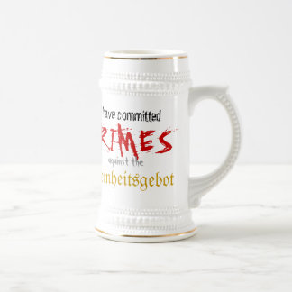 I have committed crimes against the Reinheitsgebot Beer Stein