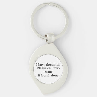 I have dementia, please call template emergency ID Keychain