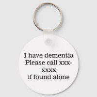 I have dementia, please call template emergency ID