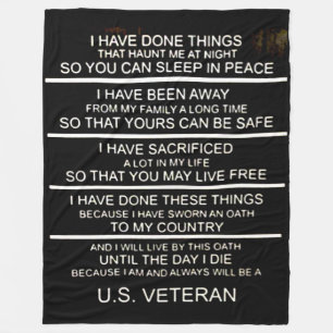 I HAVE DONE THINGS THAT HAUNT ME at NIGHT Fleece Blanket