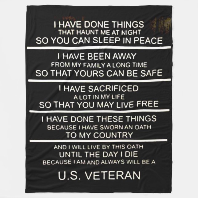 I HAVE DONE THINGS THAT HAUNT ME at NIGHT Fleece Blanket (Front)