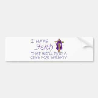 I Have FAITH We'll Find A Cure For Epilepsy Bumper Sticker