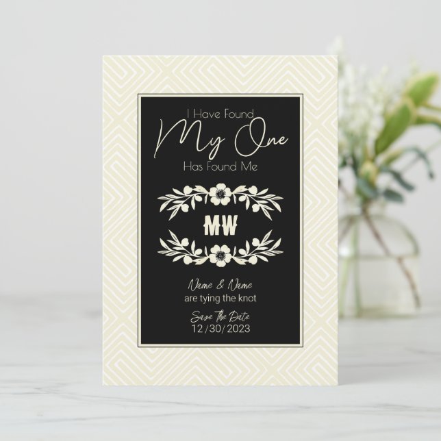 I have found MY ONE Tribal African Wedding Save The Date (Standing Front)