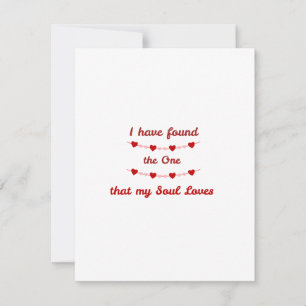 I Have Found the One that My Soul Loves on a  Holiday Card