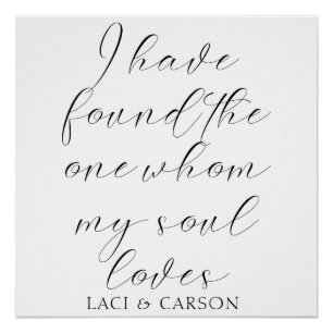 "I Have Found The One" Wedding Backdrop Banner Poster