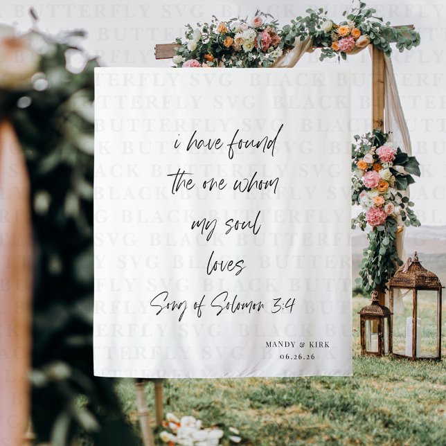 I Have Found the One Wedding backdrop banner Tapestry (Creator Uploaded)