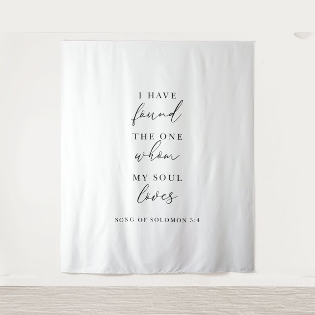 I Have Found The One Wedding Backdrop Banner  Tapestry (Front)