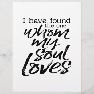 I have found the one whom my soul loves
