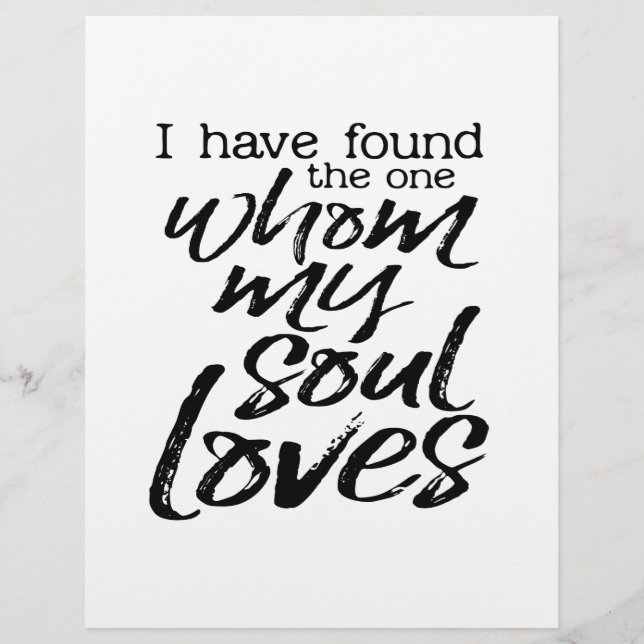 I have found the one whom my soul loves (Front)